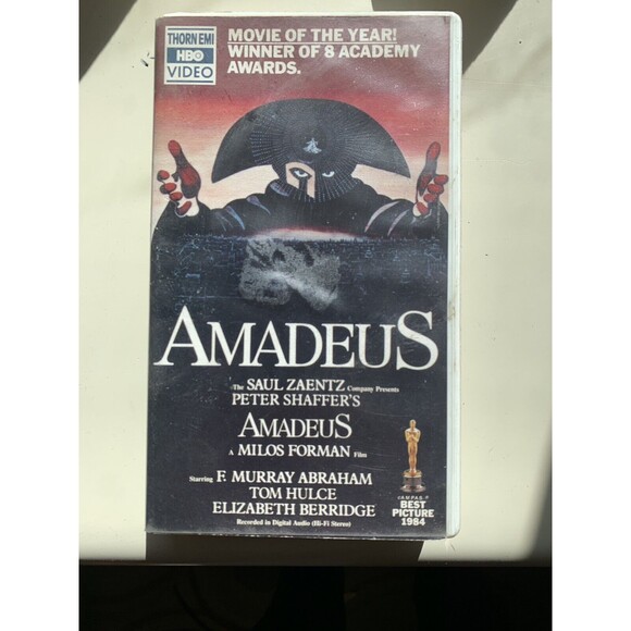 EUC Amadeus Hard Case F MurrayAbraham Tom Hulce (VHS 1984) 8 Academy Awards 1984 - Picture 1 of 6